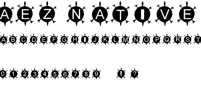 AEZ Native American Turtle font